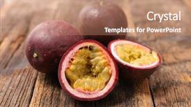  Presentation with passion fruit - Slide deck having passion fruit background and a coral colored foreground