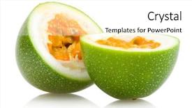  Presentation with passion fruit - Presentation having passion fruit background and a white colored foreground