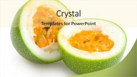  Presentation with passion fruit - Slides having passion fruit background and a blonde colored foreground