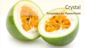  Presentation with passion - Amazing PPT layouts having passion fruit backdrop and a cream colored foreground