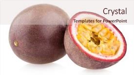  Presentation with passion fruit - Presentation theme featuring passion fruits background and a lemonade colored foreground