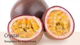  Presentation with passion fruit - Slide set enhanced with passion fruits background and a coral colored foreground