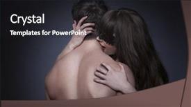  Presentation with romantic birthday couple celebrate - Beautiful PPT layouts featuring passion intimacy - romantic couple share an intimate backdrop and a dark gray colored foreground