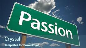  Presentation with passion - PPT theme featuring passion road sign with dramatic background and a  colored foreground