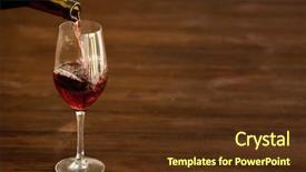  Presentation with wine - Slide set consisting of passion service - red wine pouring background and a  colored foreground