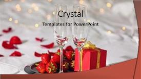  Presentation with honeymoon - Cool new PPT layouts with passion service - romantic composition with strawberry backdrop and a light gray colored foreground