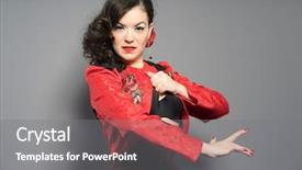  Presentation with folk dance - Colorful PPT theme enhanced with passion spanish flamenco dancer typical backdrop and a gray colored foreground