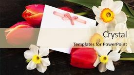  Presentation with passion - Beautiful slide deck featuring passion statement - postcard with a bow backdrop and a  colored foreground