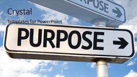  Presentation with purpose - Audience pleasing presentation design consisting of passion statement - purpose direction sign on sky backdrop and a teal colored foreground