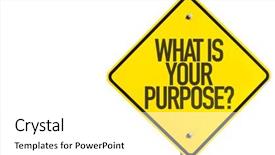  Presentation with purpose - Presentation design having passion statement - what is your purpose sign background and a  colored foreground