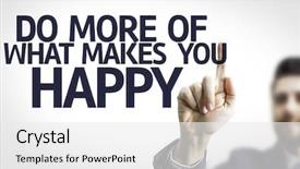  Presentation with passion - PPT theme featuring passion week - business man pointing to transparent background and a white colored foreground