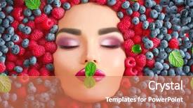  Presentation with girl model - Colorful theme enhanced with pasion - beauty fashion model girl lying backdrop and a coral colored foreground