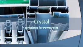  Presentation with casting aluminum - Cool new PPT theme with aluminum profile for window door backdrop and a ocean colored foreground