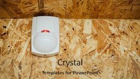  Presentation with detector - PPT layouts having motion detector sensor in action background and a coral colored foreground