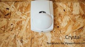  Presentation with detector - Beautiful presentation featuring motion detector sensor in action backdrop and a coral colored foreground