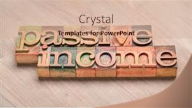  Presentation with business abstract - Slides enhanced with passive-income-word-abstract background and a coral colored foreground