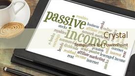  Presentation with death penalty word cloud - Amazing presentation theme having passive income word cloud backdrop and a soft green colored foreground