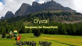  Presentation with italy - Slides featuring passo-costalunga-in-dolomites-italy background and a tawny brown colored foreground