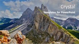 Presentation with italy - Audience pleasing PPT layouts consisting of passo-giau-dolomites-italy backdrop and a gray colored foreground