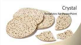  Presentation with passover - Presentation theme featuring passover - fresh matzo on white background background and a white colored foreground