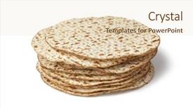  Presentation with passover - Presentation design enhanced with passover - fresh pile of matzah background and a lemonade colored foreground
