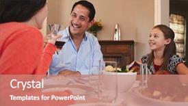  Presentation with jewish - Slide set featuring passover - happy jewish family raising glasses background and a coral colored foreground