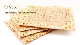  Presentation with passover - Slides consisting of passover - matzo isolated on white background and a cream colored foreground