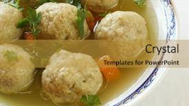  Presentation with passover - PPT theme consisting of passover - matzo matzah balls soup background and a gold colored foreground