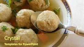  Presentation with passover - Presentation theme with passover - matzo matzah balls soup background and a tawny brown colored foreground