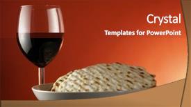  Presentation with passover - Presentation having passover - wine and matzoh background and a tawny brown colored foreground
