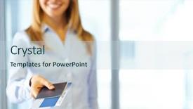  Presentation with air pollution and climate - Presentation theme featuring passport and air ticket background and a sky blue colored foreground