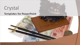  Presentation with passport - Audience pleasing PPT layouts consisting of chaina - passport and souvenirs backdrop and a light gray colored foreground