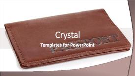  Presentation with passport travel - Theme consisting of passport isolated on white background and a  colored foreground