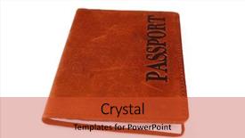  Presentation with passport - Amazing slide deck having passport isolated on white backdrop and a red colored foreground