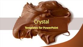  Presentation with spread - PPT theme having past - chocolate spread isolated over white background and a tawny brown colored foreground