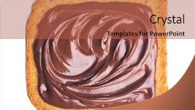  Presentation with white chocolate - Audience pleasing slides consisting of past - toast with chocolate cream isolated backdrop and a red colored foreground