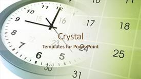  Presentation with clock face - Amazing slide set having past events - clock face and calendar composite backdrop and a sky blue colored foreground