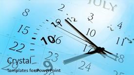  Presentation with clock face - Amazing presentation design having past events - clock face and calendar backdrop and a light blue colored foreground