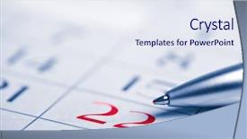  Presentation with page - PPT theme with past events - closeup of calendar page background and a sky blue colored foreground