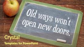  Presentation with rustic blackboard - Theme featuring past experiance - old ways do not open background and a  colored foreground