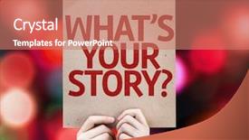  Presentation with story - Colorful PPT theme enhanced with past experiance - whats your story card backdrop and a coral colored foreground