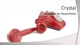  Presentation with old telephone - Audience pleasing presentation theme consisting of  backdrop and a  colored foreground