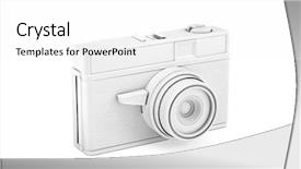  Presentation with clipping - PPT theme having past simple - vintage white photo camera background and a  colored foreground