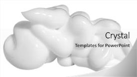  Presentation with cream - Presentation theme having white cream isolated on white background and a white colored foreground