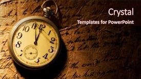  Presentation with old compass antique paper - Audience pleasing PPT layouts consisting of past life - antique pocket clock backdrop and a wine colored foreground