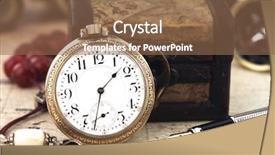  Presentation with vintage antique retro terrestrial globe - Audience pleasing theme consisting of past life - antique retro pocket clock backdrop and a violet colored foreground