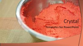  Presentation with food ice - Cool new presentation theme with past life - cooking food and baking concept backdrop and a red colored foreground