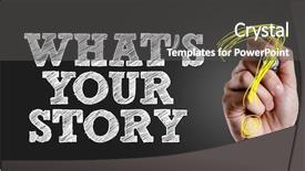  Presentation with life story - Presentation theme enhanced with past life - hand writing the text whats background and a dark gray colored foreground