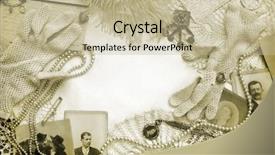  Presentation with life - Presentation theme with past life - sepia toned vintage bordering background and a mint green colored foreground