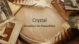  Presentation with life - Beautiful slide set featuring past life - vintage background with old photographs backdrop and a coral colored foreground